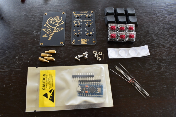 Parts needed to build the macropad